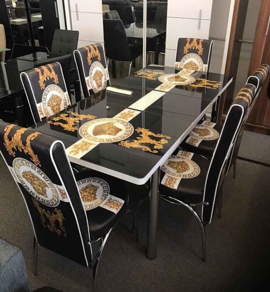 🐱‍🚀New Dining table and chairs set table with 4 chairs table with 6