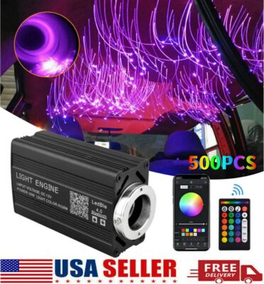 500pcs Fiber Optic Car Headliner Star Light LED Home Roof Twinkle Ceiling Lights