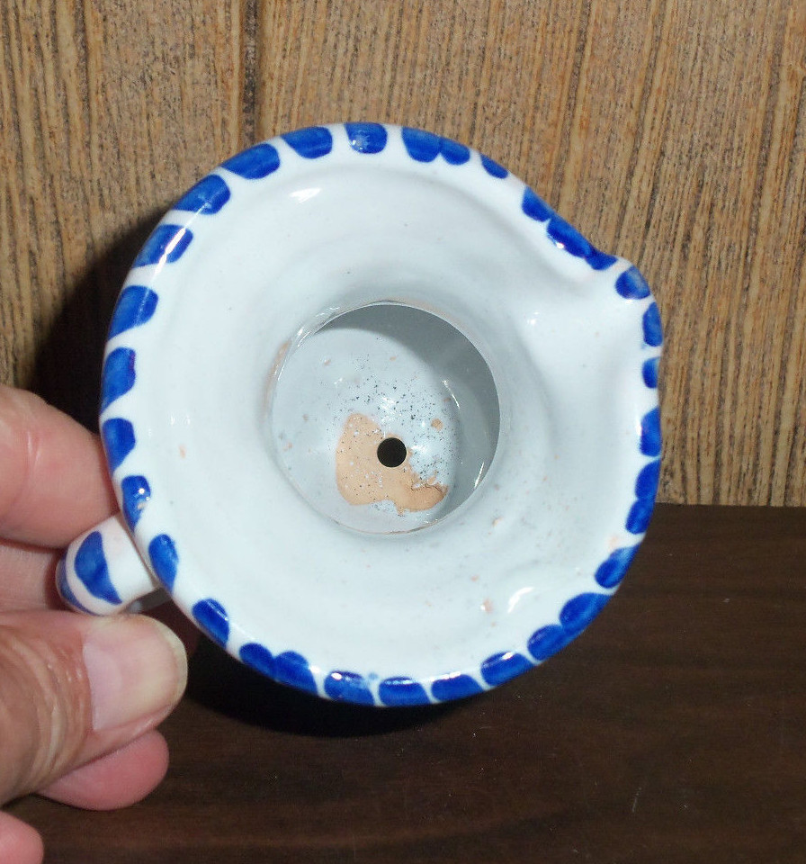 VINTAGE TALAVERA CLAY VASE PITCHER - 