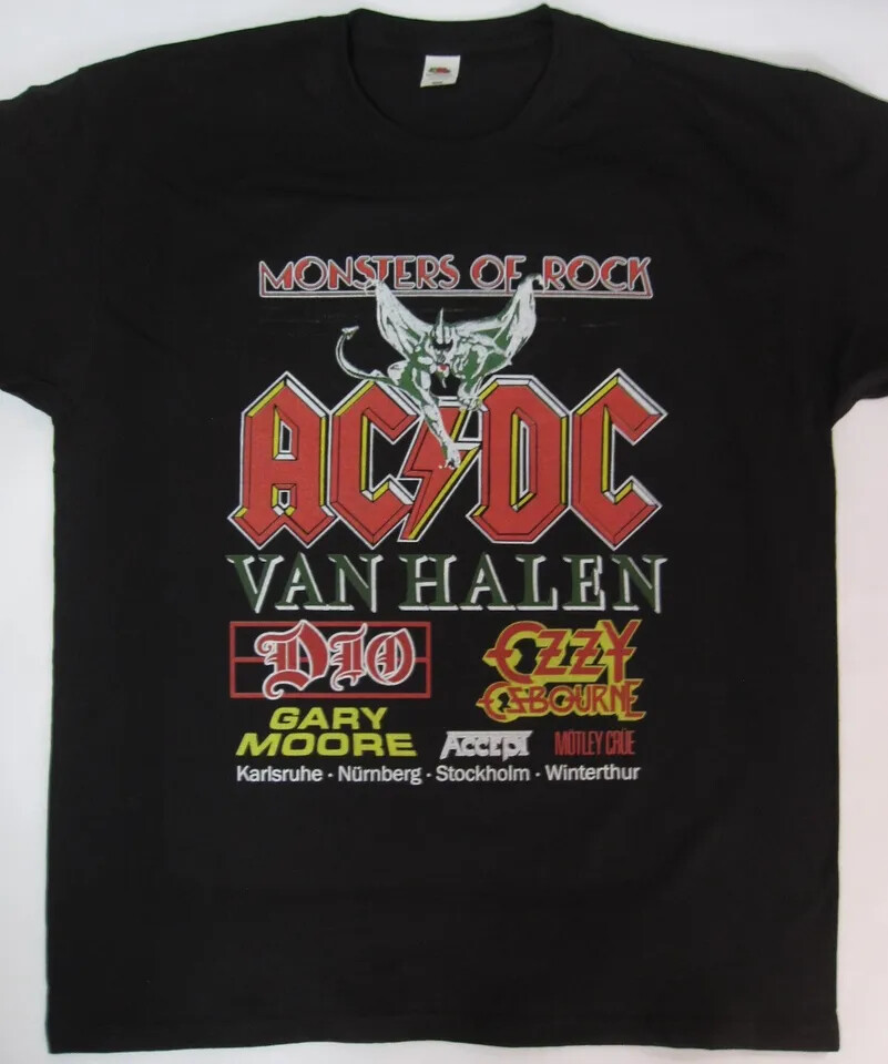 モンスターズ・オブ・ロック1984 ブラックTシャツ M Monsters Of Rock T-Shirt Germany 1984 Sizes S to XXL New | eBay