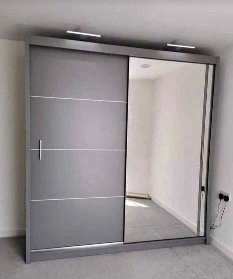 203 cm jakarta sliding mirror door wardrobe / wardrobe with sliding