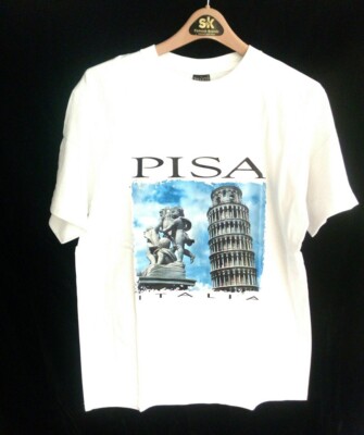 Tower of Pisa Souvenir T-Shirt, Quality Imaging, 100% Cotton, Made in Italy
