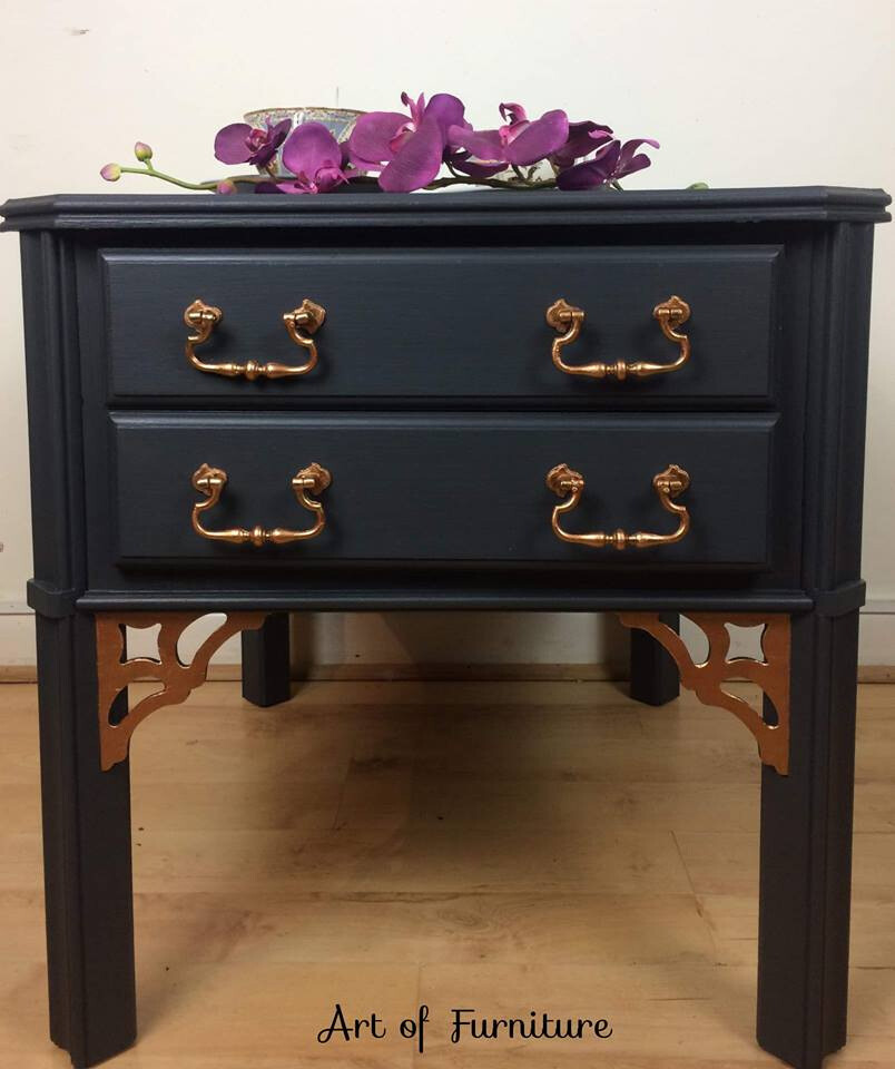Vintage Solid Oak Coffee Side End Table with drawers hand ...