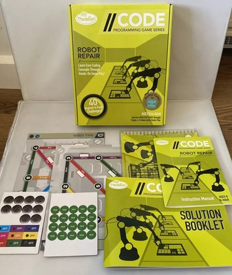 ThinkFun Code Programming Game Series: Robot Repair ~ 40 Challengers Ages 8+ EUC