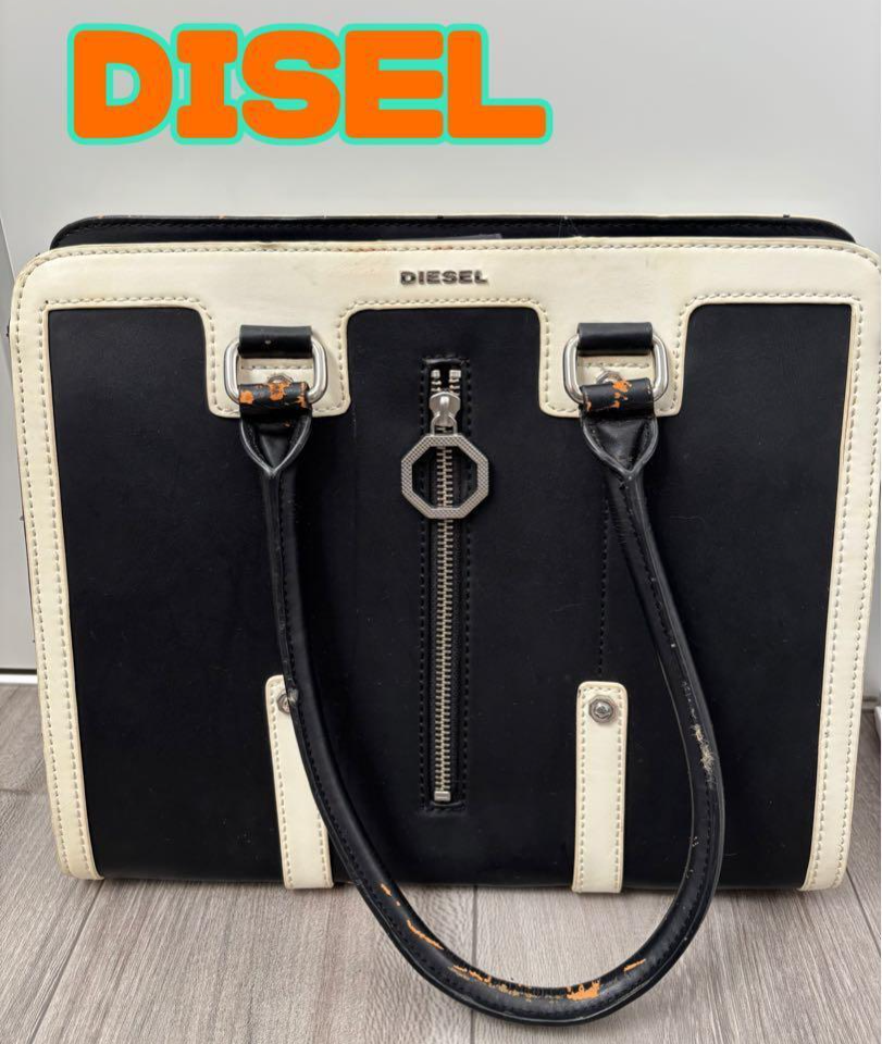 DIESEL archive leather handbag　Y2K Authentic DIESEL tote hand bag leather archive vintage y2k