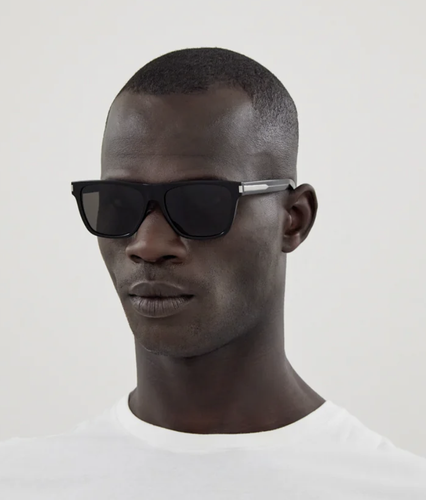 Pre-owned Saint Laurent Yves  Sl-619-002 Havana Crystal Sunglasses In Gray