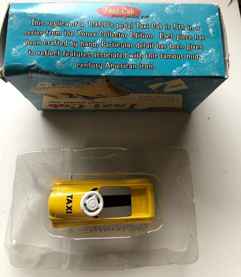 Onex Taxi Cab Mini Pedal Car Collector Edition Toy Car Collector Original Box