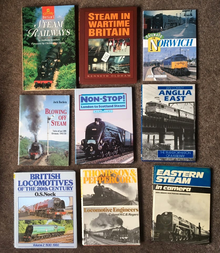 50 + RAILWAY TRAINS STATIONS BOOKS, SOME LOCAL ,£3 each or any 4 for £