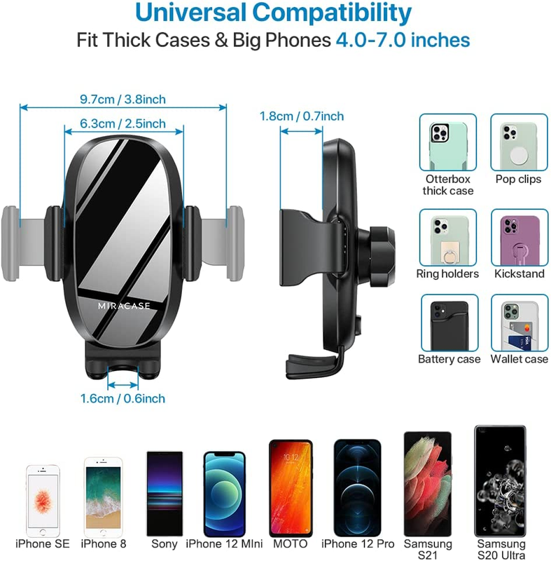 Cup Phone Holder for Car, Upgraded Adjustable Long Neck Universal Hands Free Car