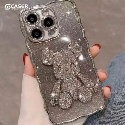 iPhone Cases Fashion Style 3D Diamond Bear Sparkle High Quality Cases for Ladies