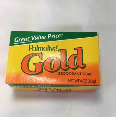 Palmolive Gold Deodorant Bar Soap Bar 4.0oz new old stock in box made in USA VTG