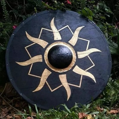 Shield Viking Wooden Medieval Round Norse Dragon Battle Armor Warrior Gift