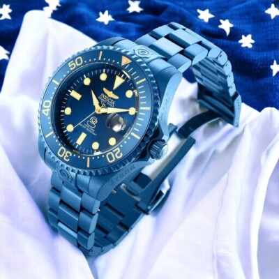 NEW Invicta Men's 47mm GRAND DIVER Automatic BLUE LABEL Stainless Steel Watch