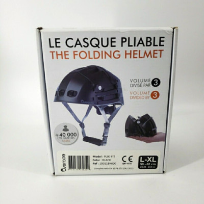 Overade Plixi Fit Foldable Bike / Scooter Helmet Black L-XL 59-62cm 23.25-24.5in