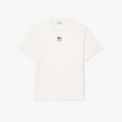 Lacoste Signature Print Cotton T-shirt White TH2739 70V | eBay