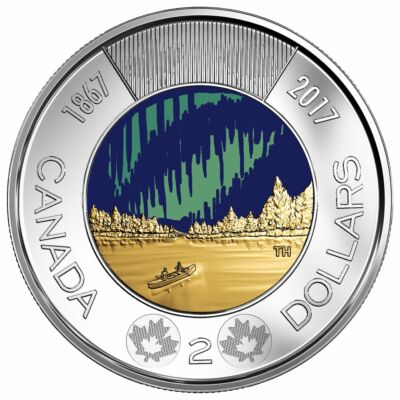 Canada 2017 $2 Dollar Glow in the Dark Dance of the Spirits Toonie coin BU