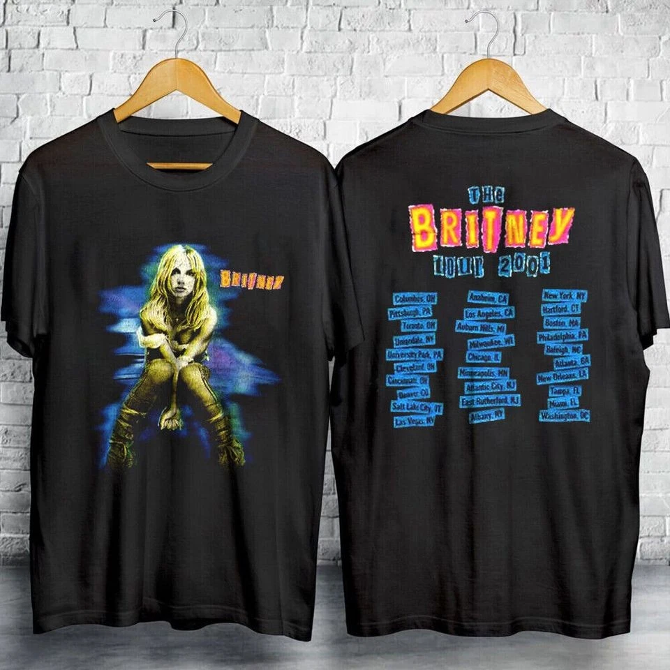 Vintage 2001 Britney Spears the Britney Tour 2001 T-shirt Men Women PA8177