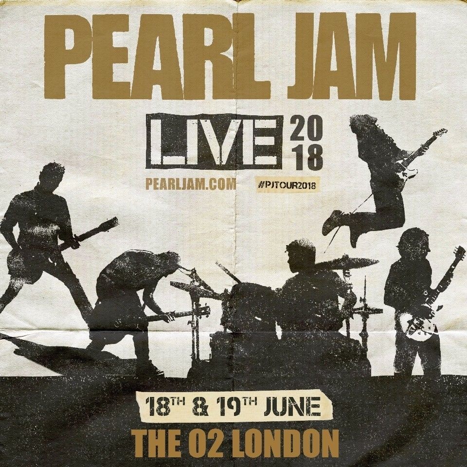 2x PEARL JAM Tickets, London, The 02, June 18th, 2018 in Glenrothes