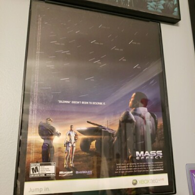 FRAMED 2007 Mass Effect XBOX 360 Video Game Wall Art