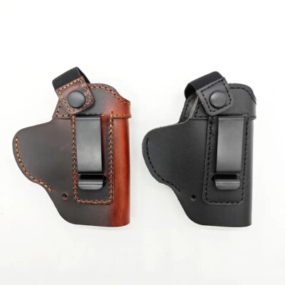 Genuine Leather Holster with Elastic Thumb Break for Subcompact to Standard Size