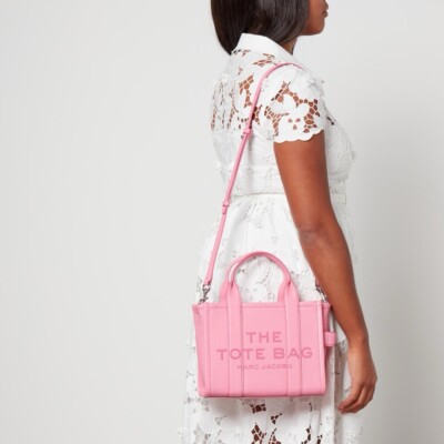 Marc Jacobs Grained Leather Mini Tote Bag Candy Pink