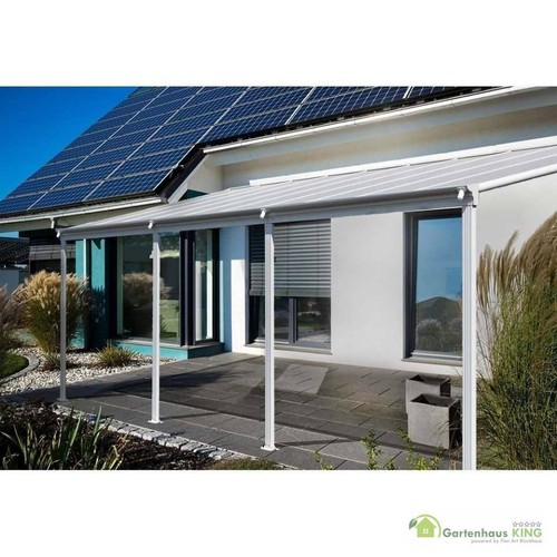 Terrassenüberdachung Alu Terrassendach Polycarbonat Überdachung weiß