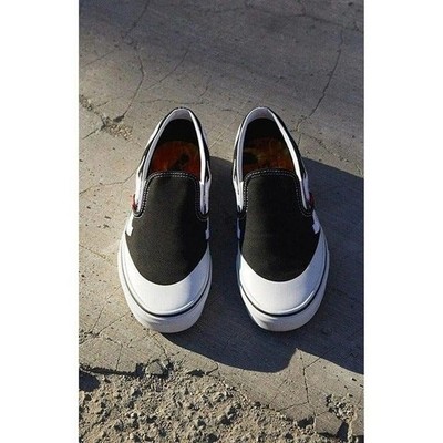 Vans Classic Slip On Asap Worldwide Black Flame Shoes WNS. SZ.8 MNS. 6.5 NIB