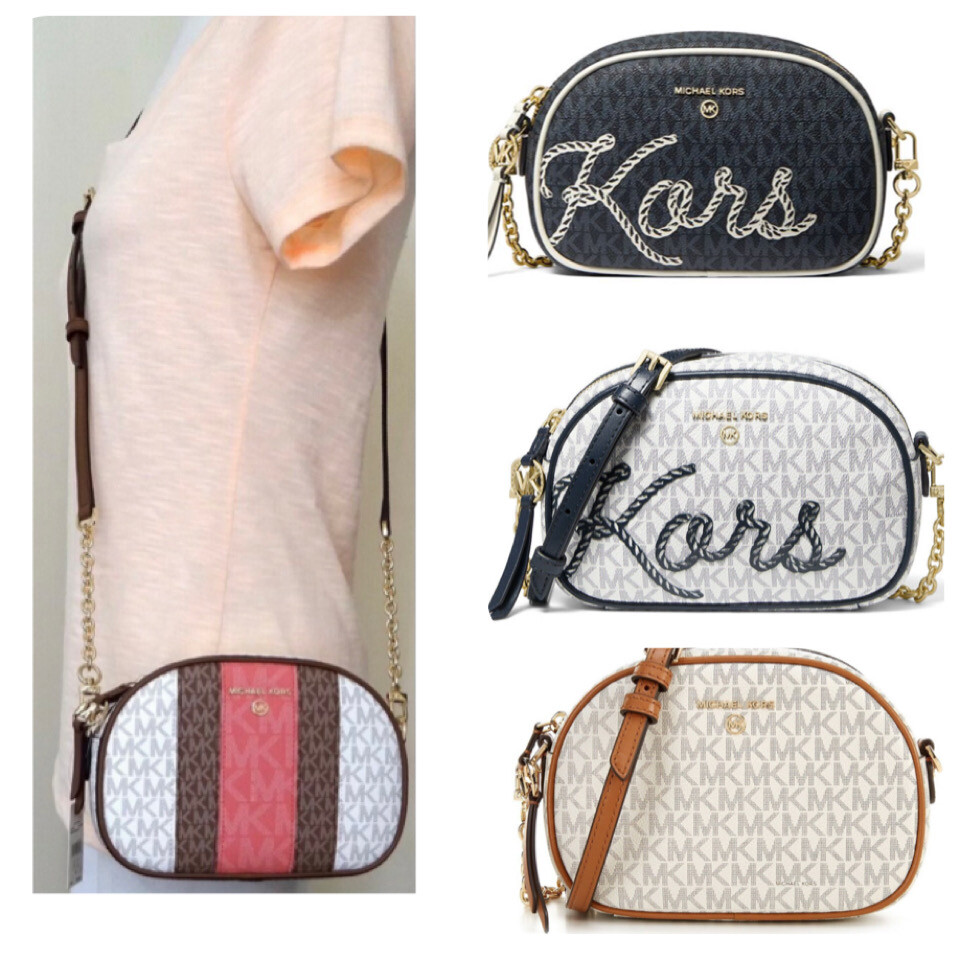 Michael Kors Jet Set Charm Small MK Logo Signature Oval