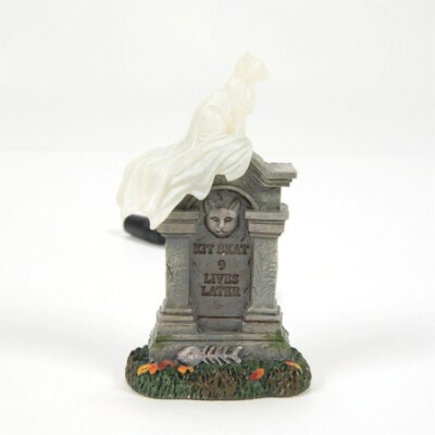 Dept 56 LIT KIT E. KAT TOMBSTONE Halloween Village Accessory 6013656 NEW 2024