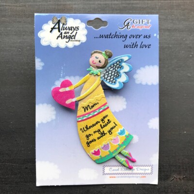 Carol Eldridge Always An Angel Gifts Visor Clip Cathedral Art MOM Driving With U
