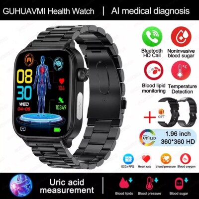 ECG+PPG Medical Grade Smartwatch Bluetooth Call Heart Rate Blood Pressure Body