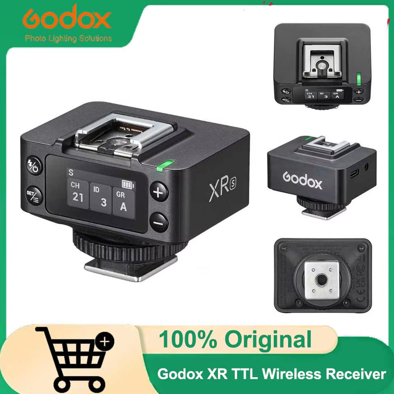 Godox XR XR-S TTL Wireless Receiver Hot Shoe 100m Wireless Range 2.4GHz Wireless