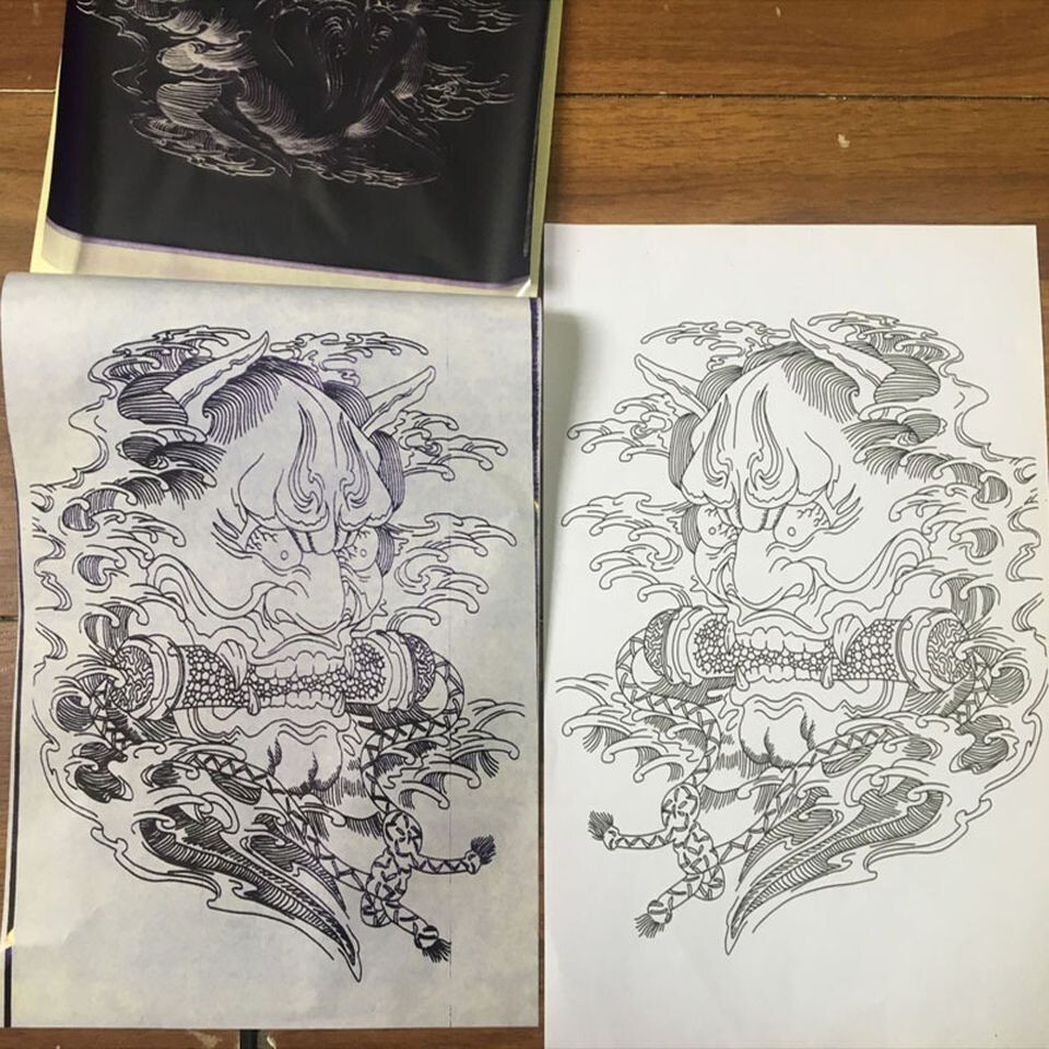 100pcs Tattoo Transfer Paper Stencil Carbon Thermal Tracing Hectograph Supplies