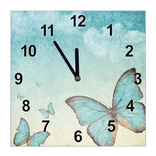 Quadratische Wanduhren mit 12-Stunden-Anzeigeformat