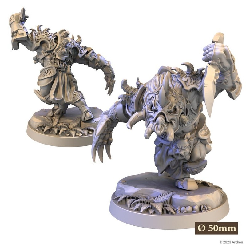 Tuur Wereboar     Miniature/World Of Deuslair/Dungeons & Lasers G867