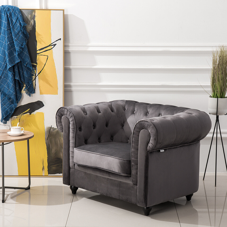 Chesterfield Sofa Antik Samt Polstersofa Couchgarnitur Wohnlandschaft Sessel Neu