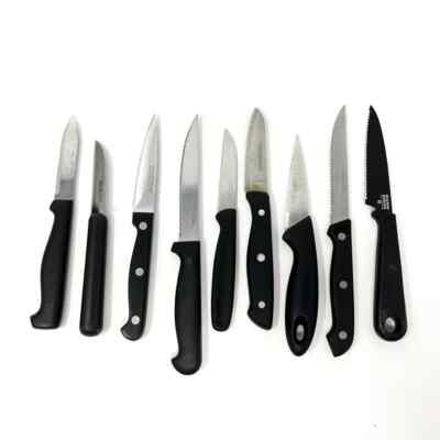9 Pcs Farberware, Tramontina, Ikea and Assorted Stainless Steel Steak Knife Set