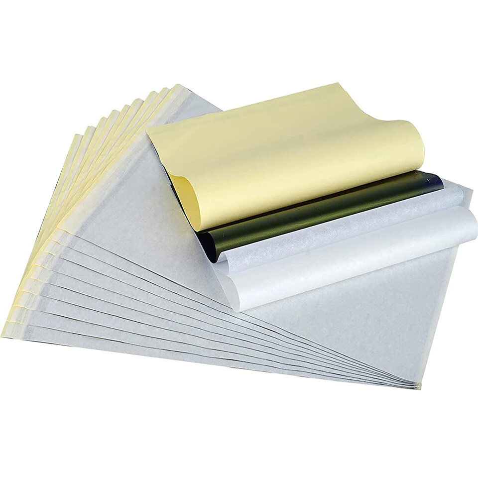 100pcs Tattoo Transfer Paper Stencil Carbon Thermal Tracing Hectograph Supplies