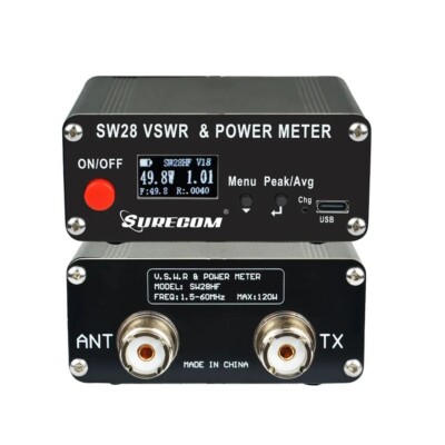 Surecom SW-28HF V.S.W.R. & Power Meter 1.5-60MHz 120W Highly Accurate RF Meter