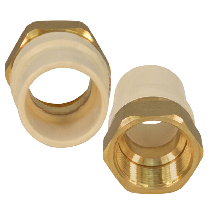 1/2"in-2"in-adapter Transition Pipe Lead Free Brass Female X Cpvc Fitting New