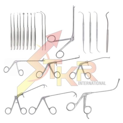 Fess Instruments Set 21 PCs Endoscoplc Nasal Sinus Surgery Fess Instruments Set