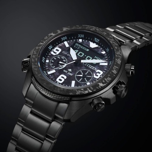 Pre-owned Citizen Promaster Jv1008-63e Eco - Drive Combination Stainless Steel Sapphire