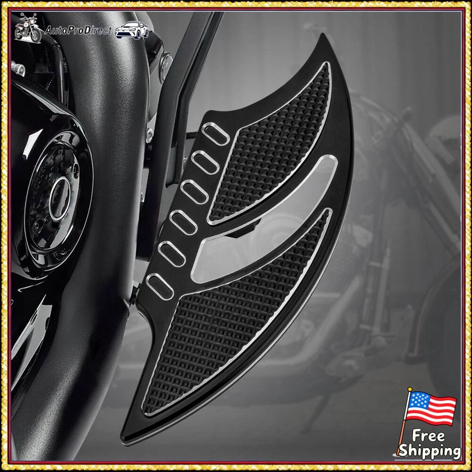 Pair CNC Floorboards Foot Pegs For Harley Touring Fatboy Softail Road King Glide