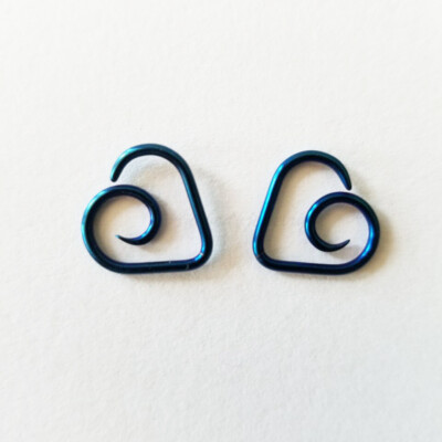 16G Color Plated on TITANIUM Heart Seamless Ring Cartilage Daith Tragus