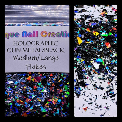 FLAKES & MYLAR LAZER HOLO & EFX Cosmic~You Choose Nail Art Face Festival USA