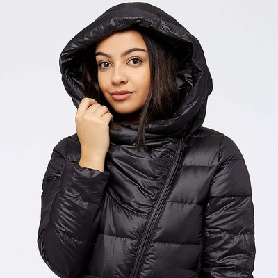 Nike Ropa Deportiva Mujer Llenada Chaqueta Corta Cremallera Asimétrica Negro S