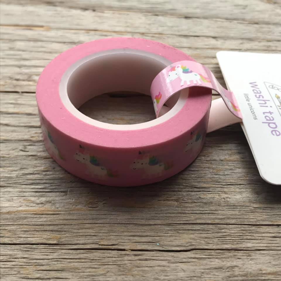 Doodlebug Design Pink Little Unicorn Washi Tape 12 yards 15 mm width