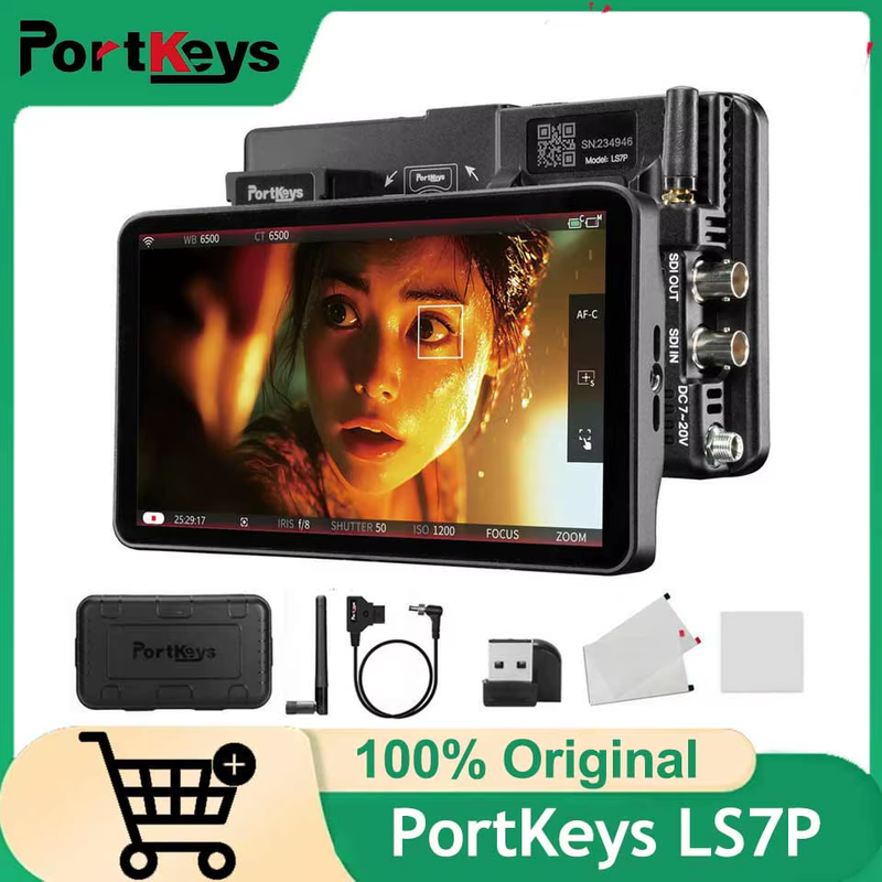 LS7P DSLR Camera Field Monitor, 7 Inch Touch Screen, HD 1920x1080 IPS, On-Camera