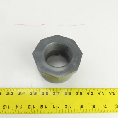 Nibco 4518-3 Chemtrol 3'' x 2'' Sch-80 PVC Flush Spigot x FPT THD Bushing