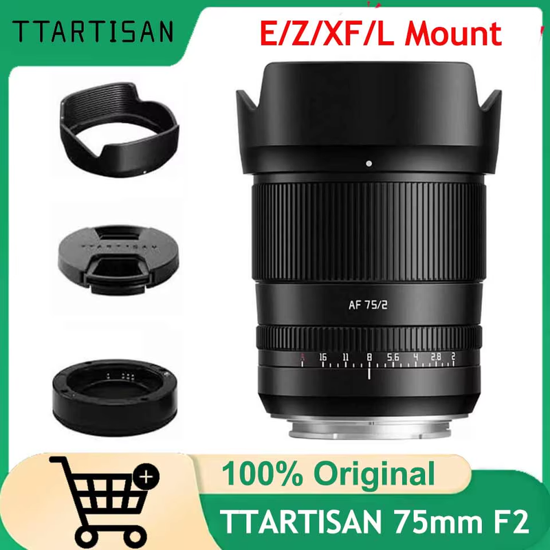 75mm F2 AF Full Frame Lens E Z XF L mount for Sony A7M4 a6000 zve10 a6700 FX30 N